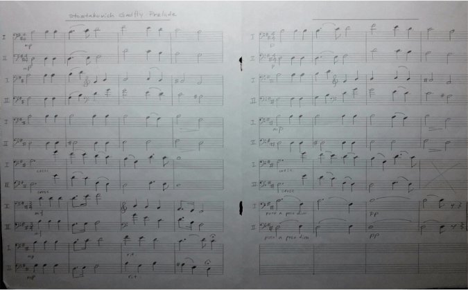 Figue 1. Transcribed Score